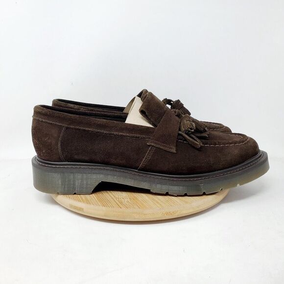 Loake Loafer Men 9 E Brighton Brown Suede Fringe Tassel Chunky Sole Shoe England - Picture 8 of 14